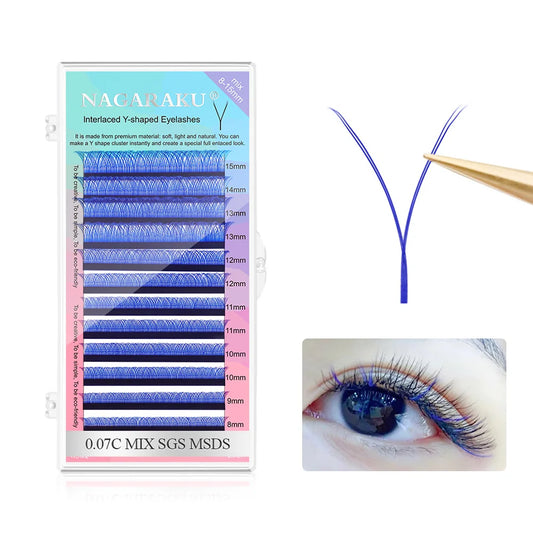 ZuniLuxx Premium 7 individual Colorful Synthetic Mink Lashes in Blue