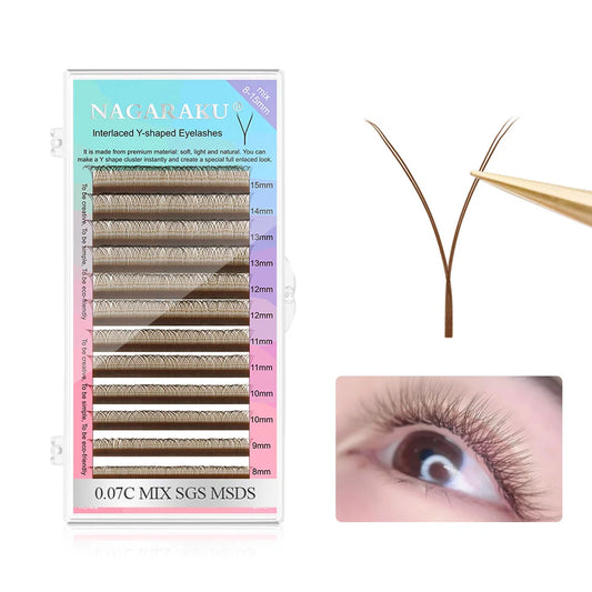 ZuniLuxx Premium 7 individual Colorful Synthetic Mink Lashes in Brown